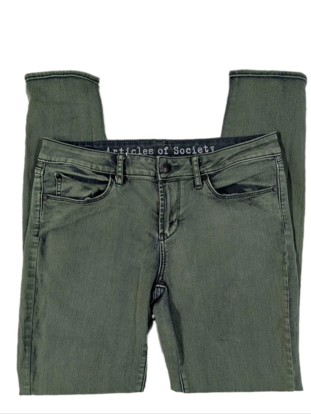 Articles of Society Mya Skinny Jeans Womens 29 Forest Green Stretch Denim Pants
